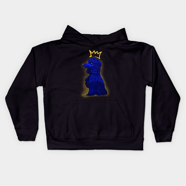 ROHyal Poodle In Blue Kids Hoodie by lsjordan